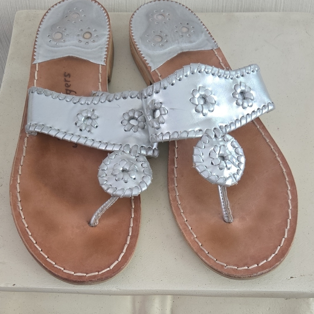 Jack Rogers| Silver Sandals Size 8 - Picture 2 of 7